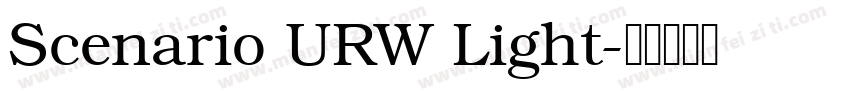Scenario URW Light字体转换